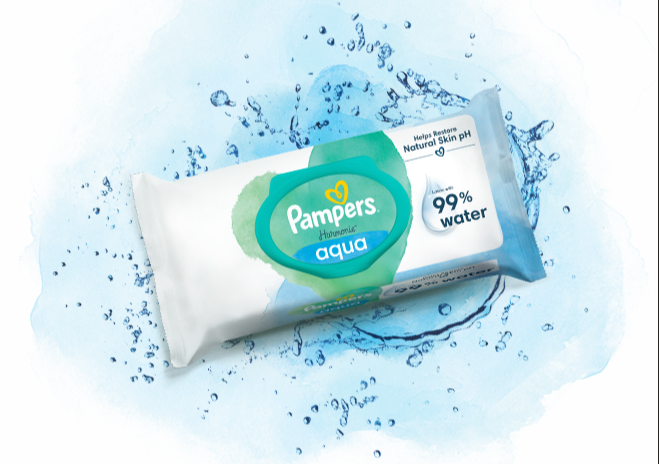 Pampers Harmonie Aqua Baby Wipes 9 x 48 Wipes, 432 Wipes